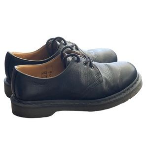 Doc Dr Martens Women’s Size 8 Men’s 7 Oxford Black Leather Shoes AW004 13377